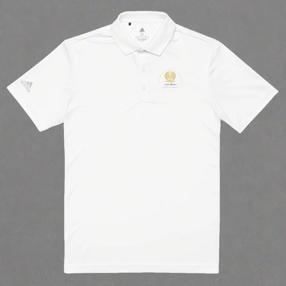 White adidas® Performance Polo with CoutCülture Design