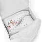 White canvas high-top shoes with Japanese cherry blossom design (sakura)